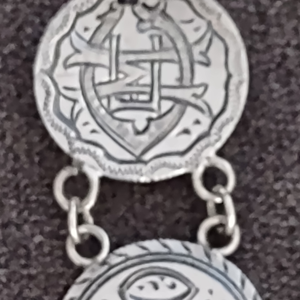 VINTAGE silver coin bracelet - Picture 4 of 11